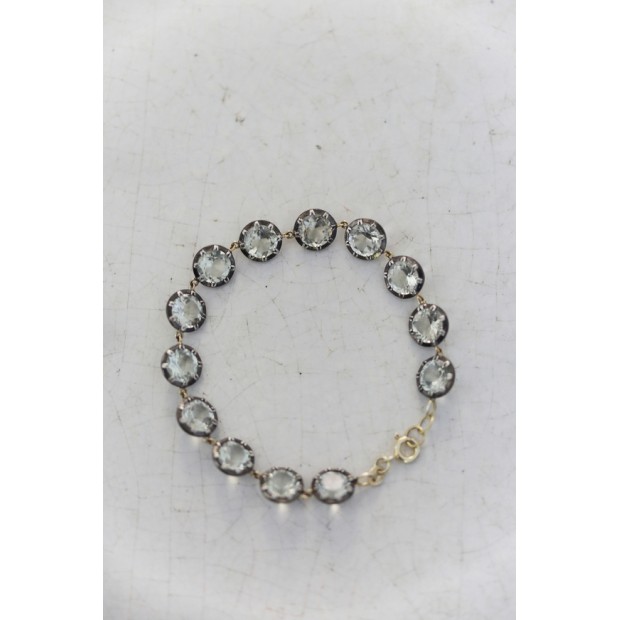 5 Octobre sidabro apyrankė su žaliais ametistais